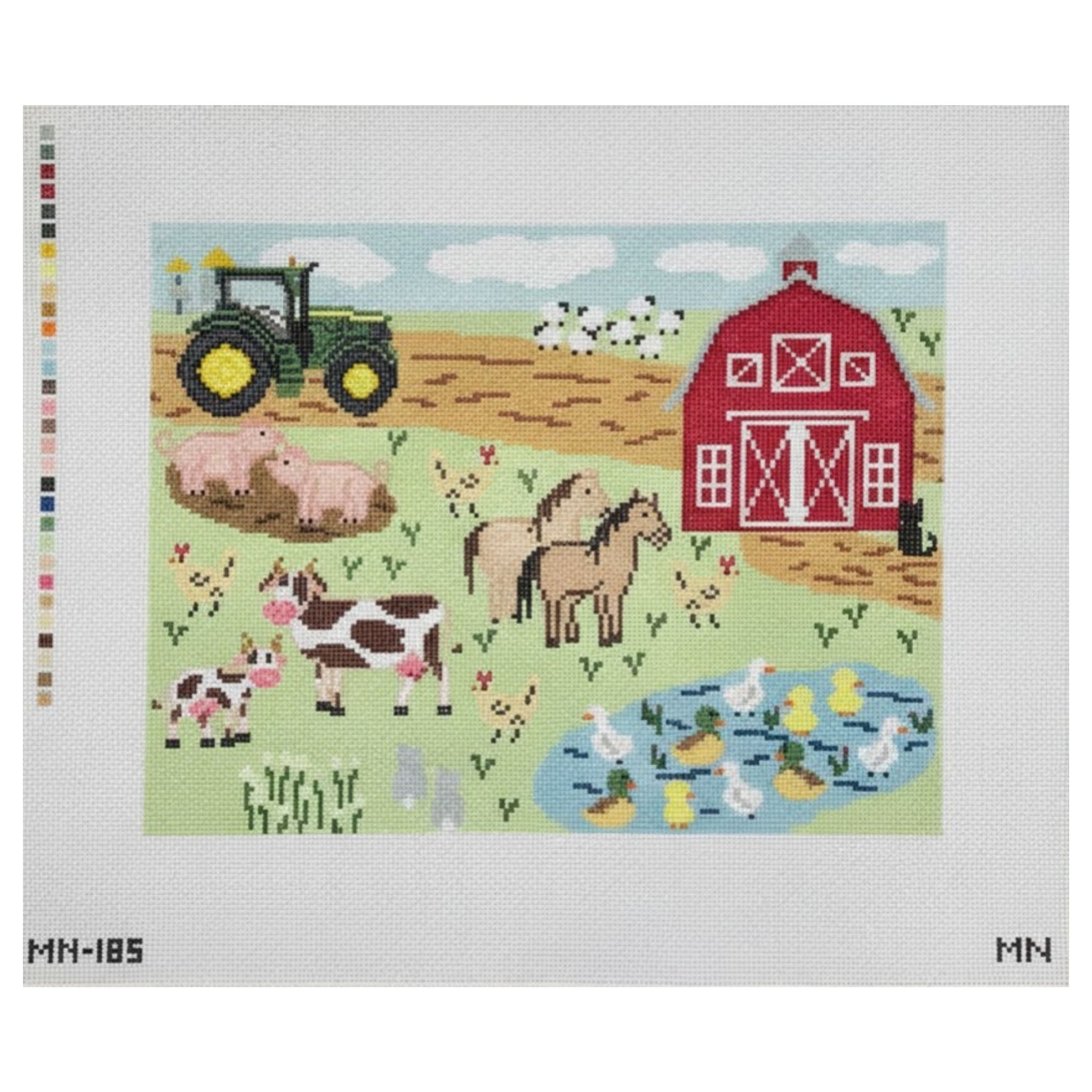 Barnyard Farm Scene