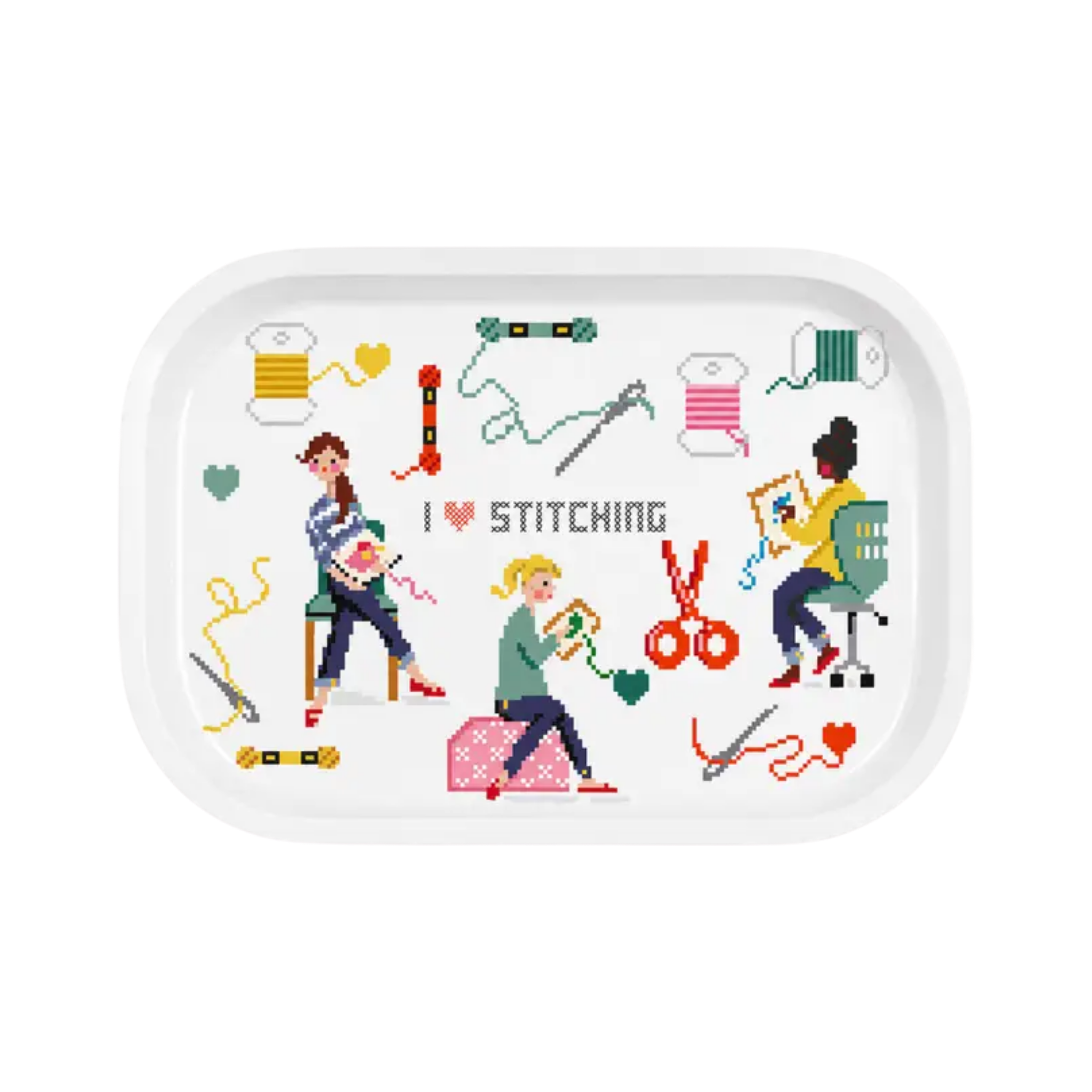 I Love Stitching Metal Catchall