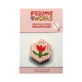 Porcelain Red Tulip Needle Minder