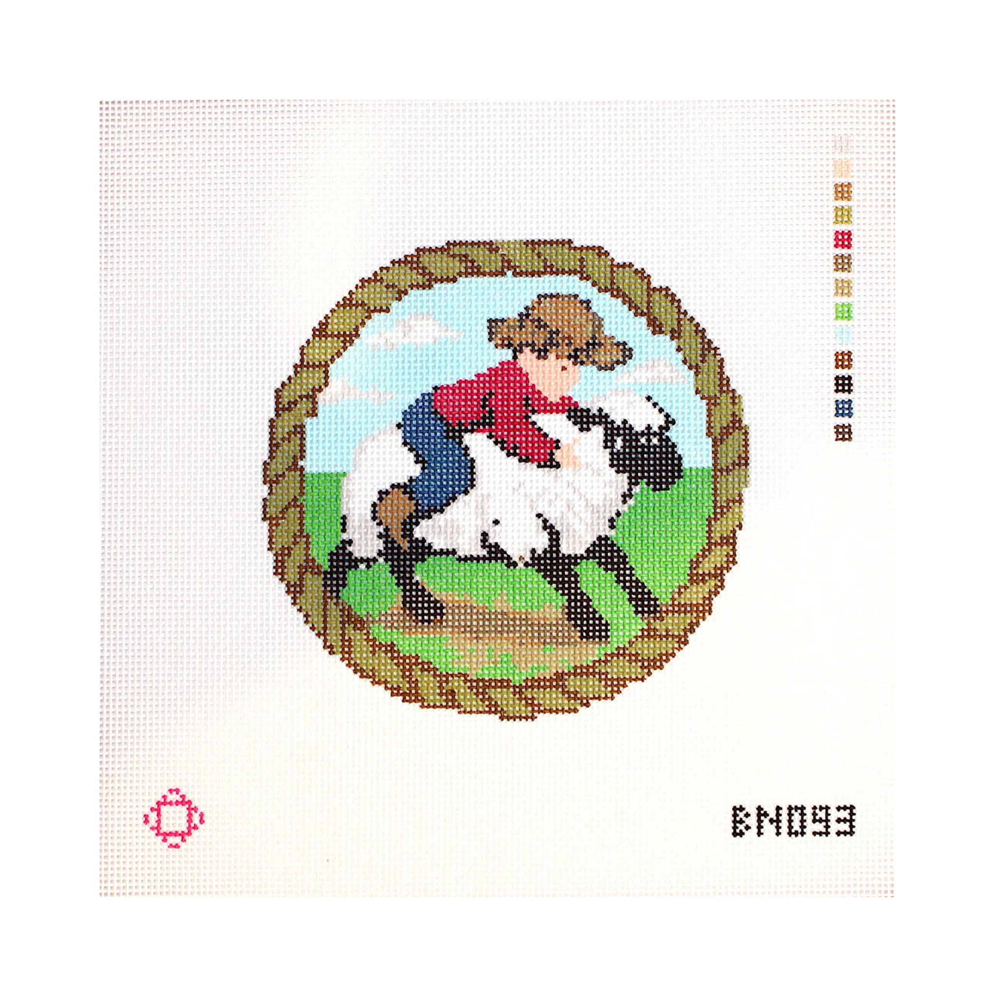 Mutton Bustin' Ornament Needlepoint Canvas