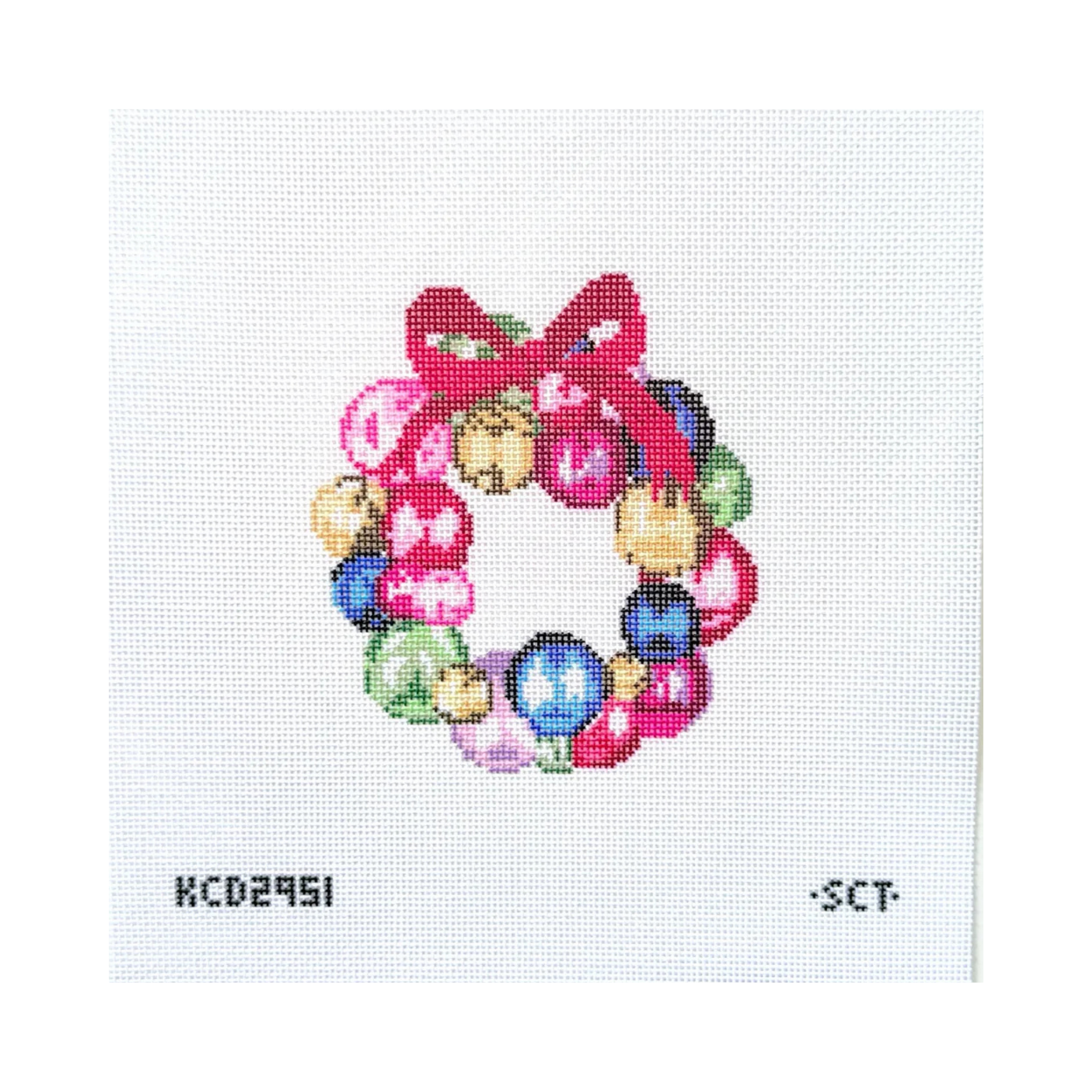 Mini Glass Ornament Wreath