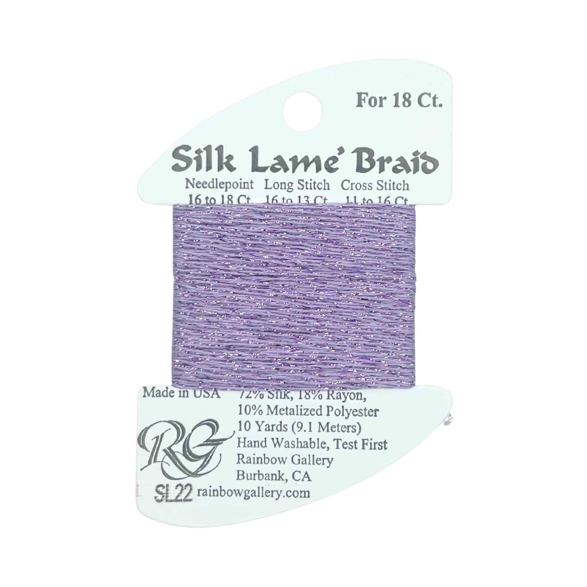 Silk Lame Braid SL22 Lavender