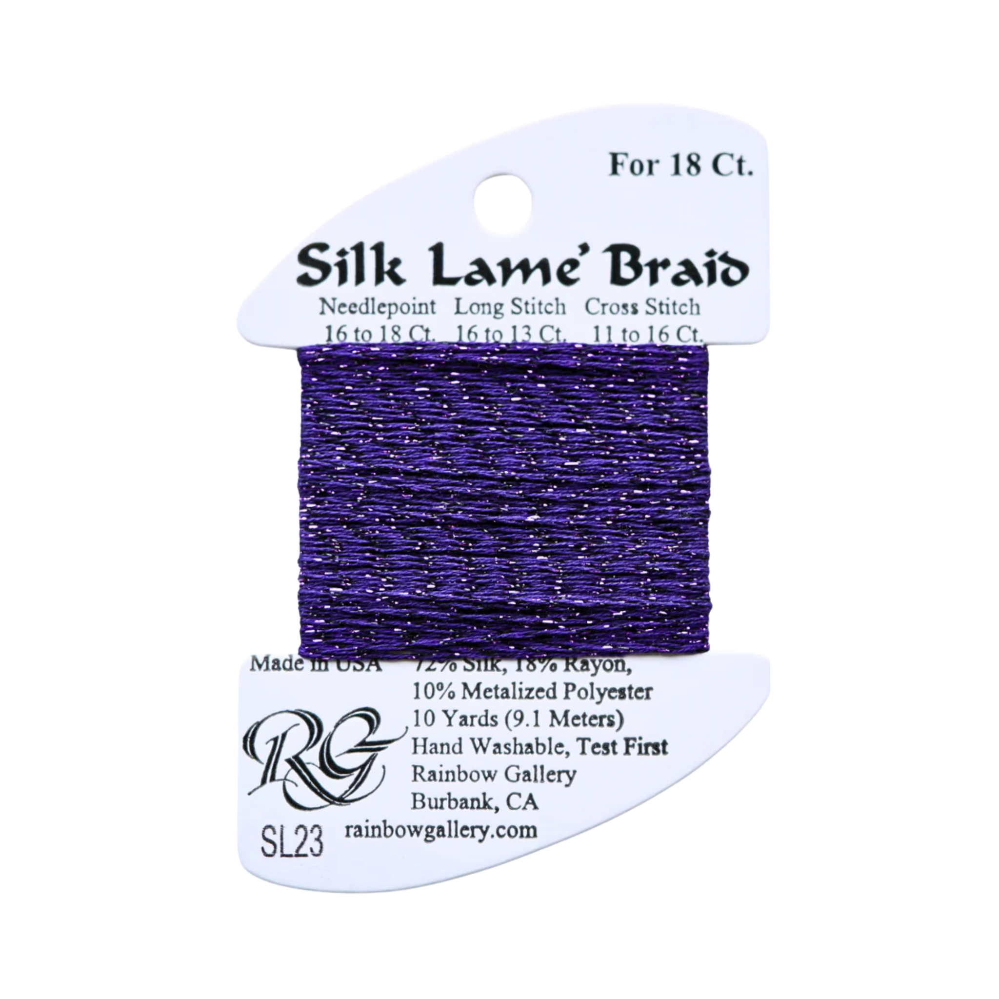 Silk Lame Braid SL23 Dark Lavender