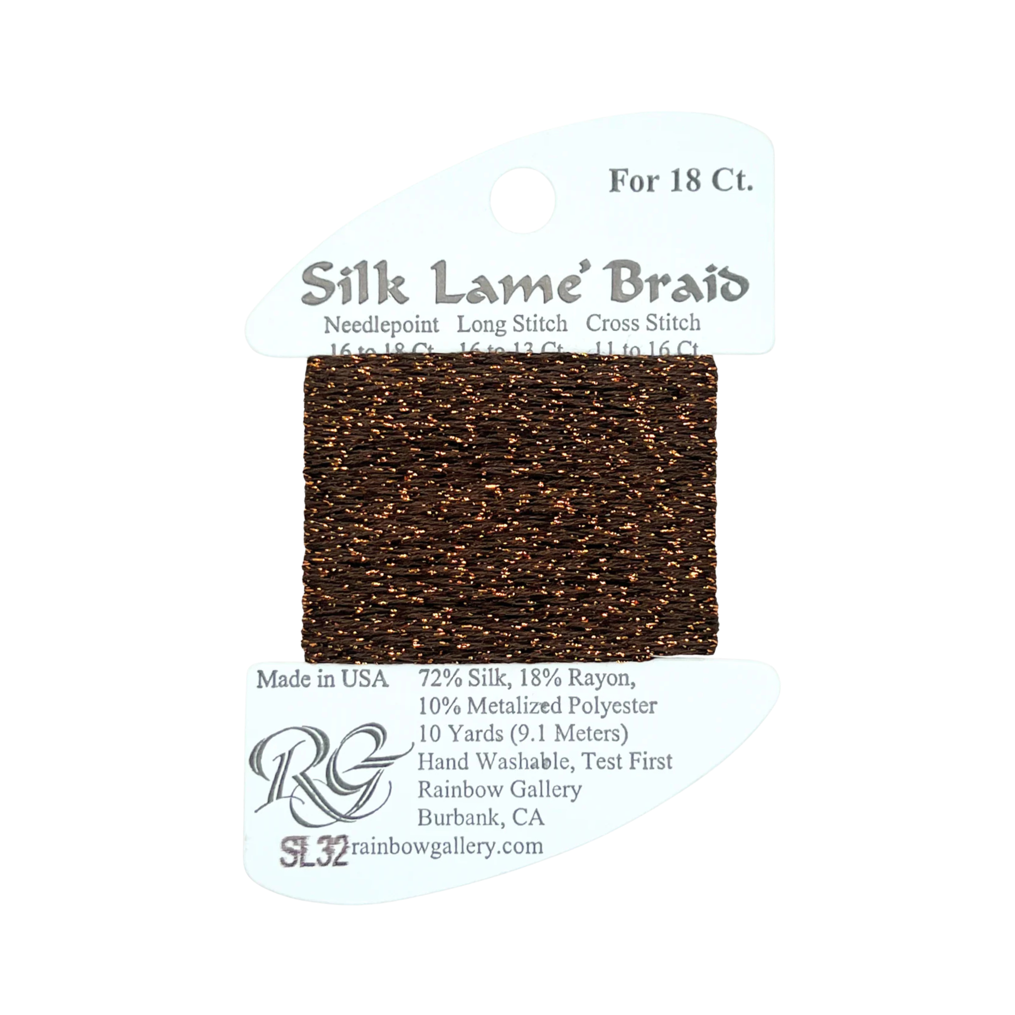 Silk Lame Braid SL32 Coffee