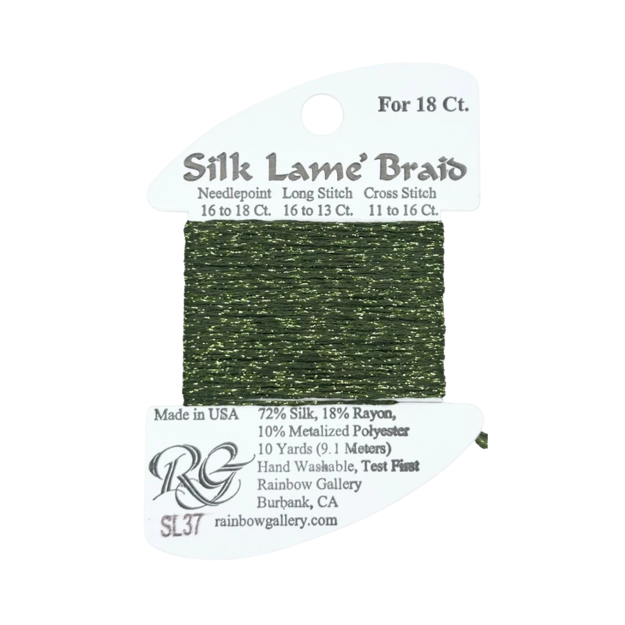 Silk Lame Braid SL37 Dark Avocado