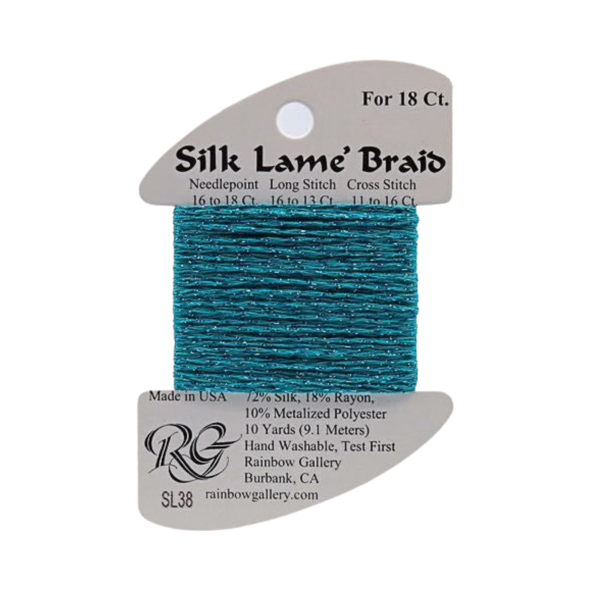 Silk Lame Braid SL38 Caribbean