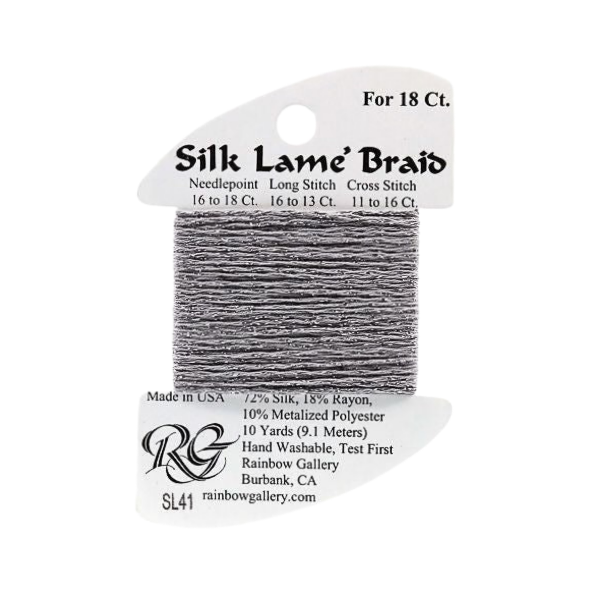 Silk Lame Braid SL41 Pewter