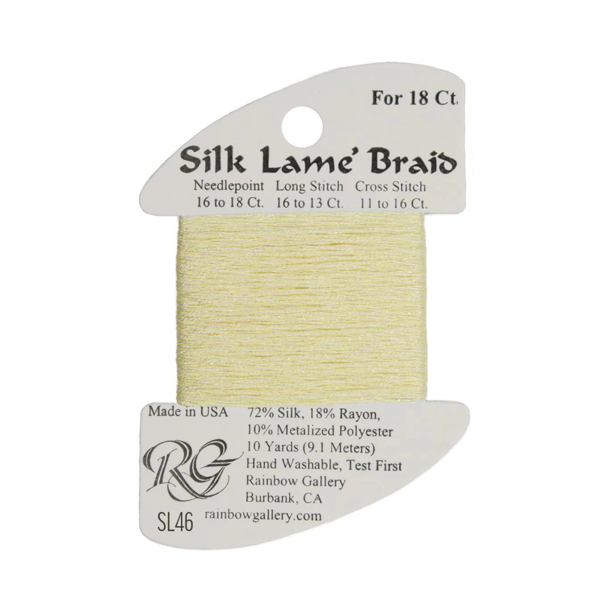 Silk Lame Braid SL46 Lemon Mist