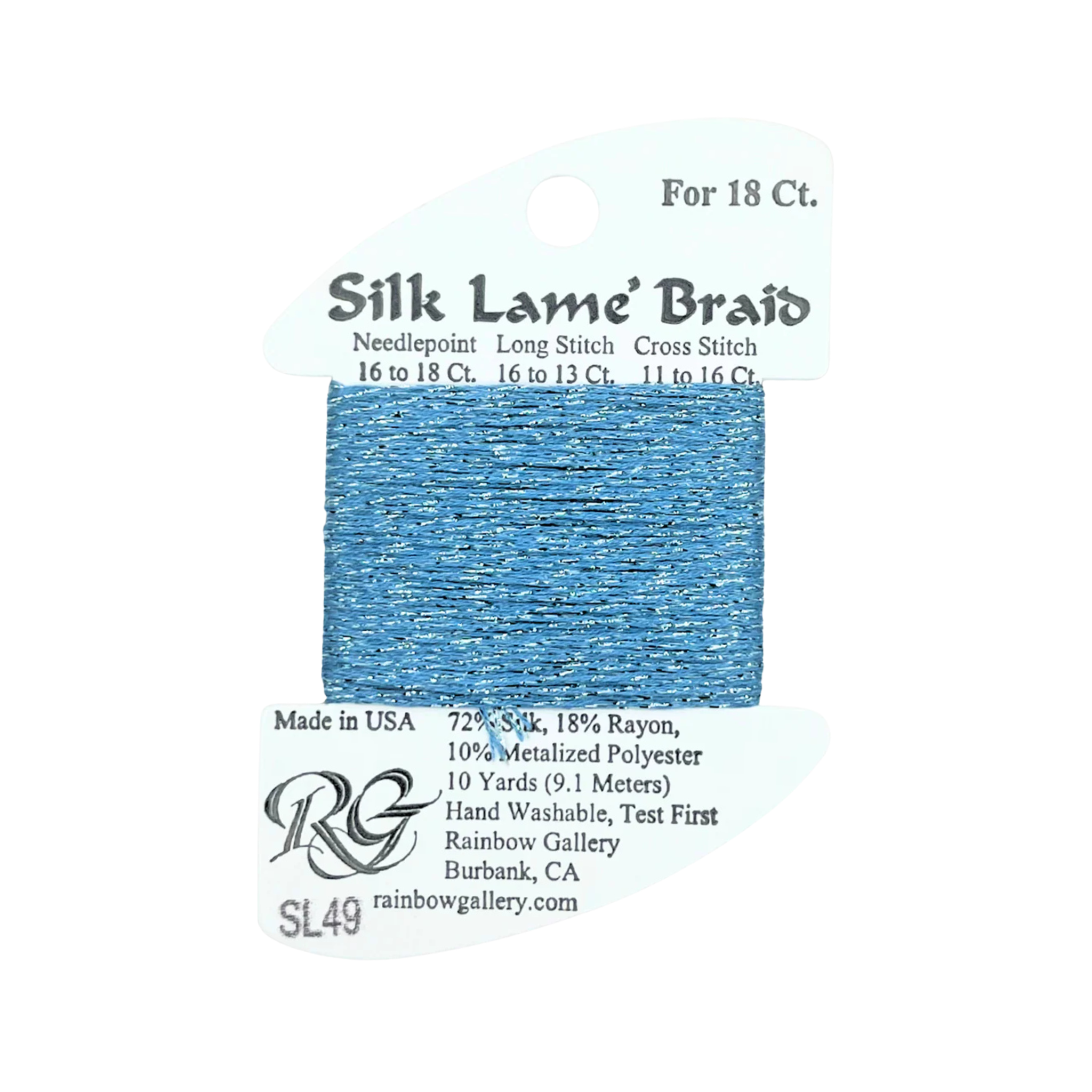 Silk Lame Braid SL49 China Blue