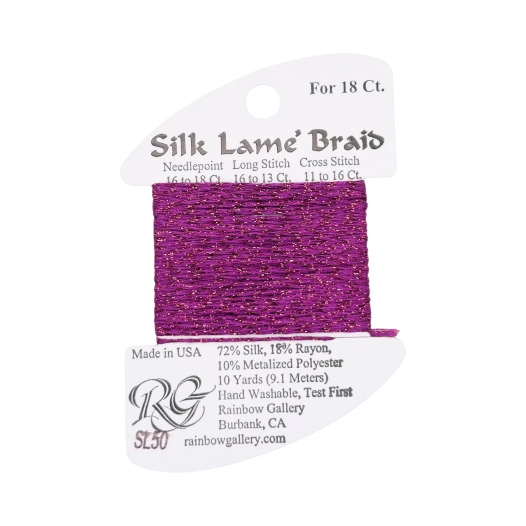 Silk Lame Braid SL50 Fuchsia