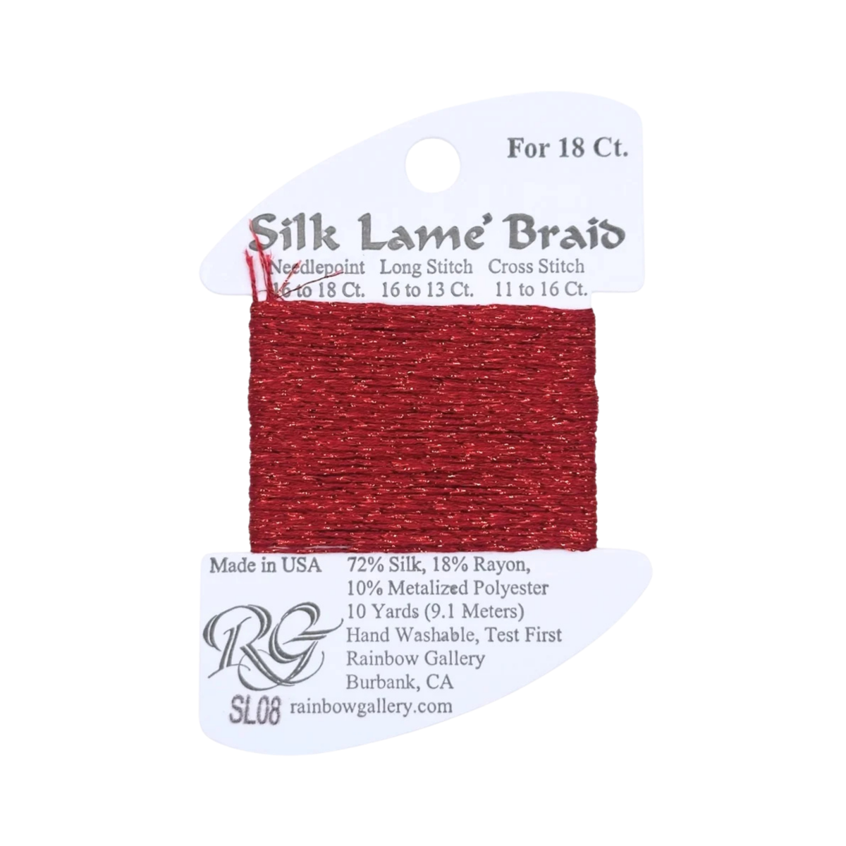 Silk Lame Braid SL08 Red