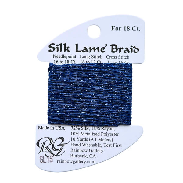 Silk Lame Braid SL15 Dark Blue