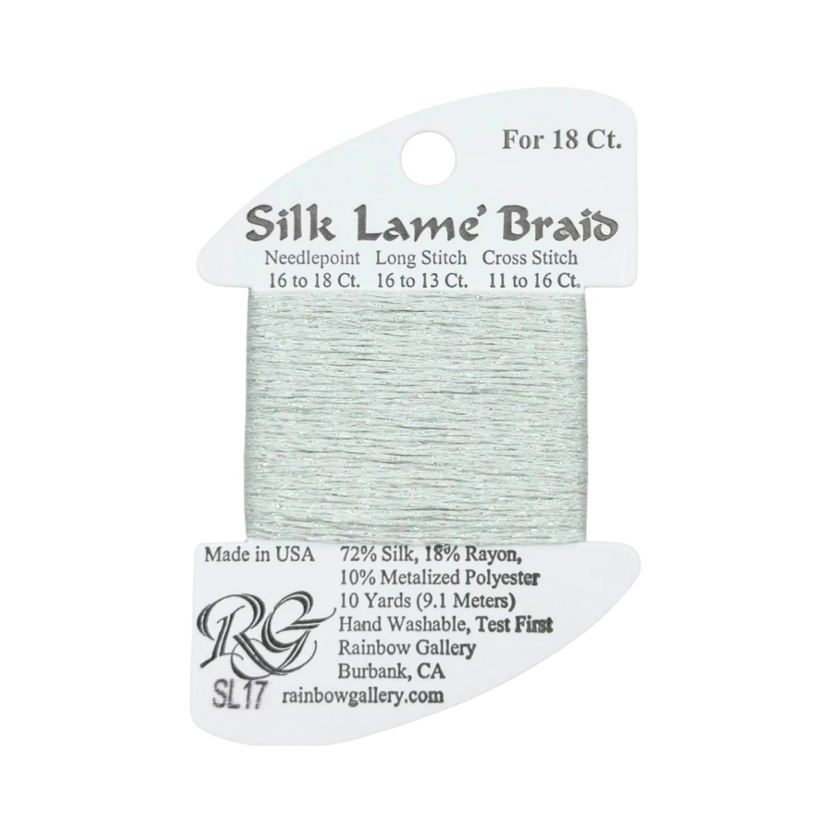 Silk Lame Braid SL17 Lite Surf Blue