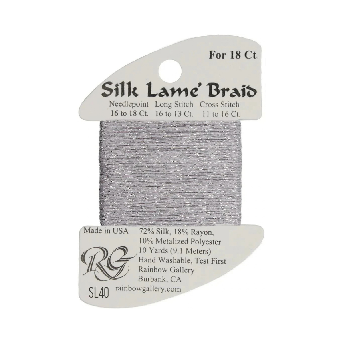 Silk Lame Braid SL40 Dove Gray
