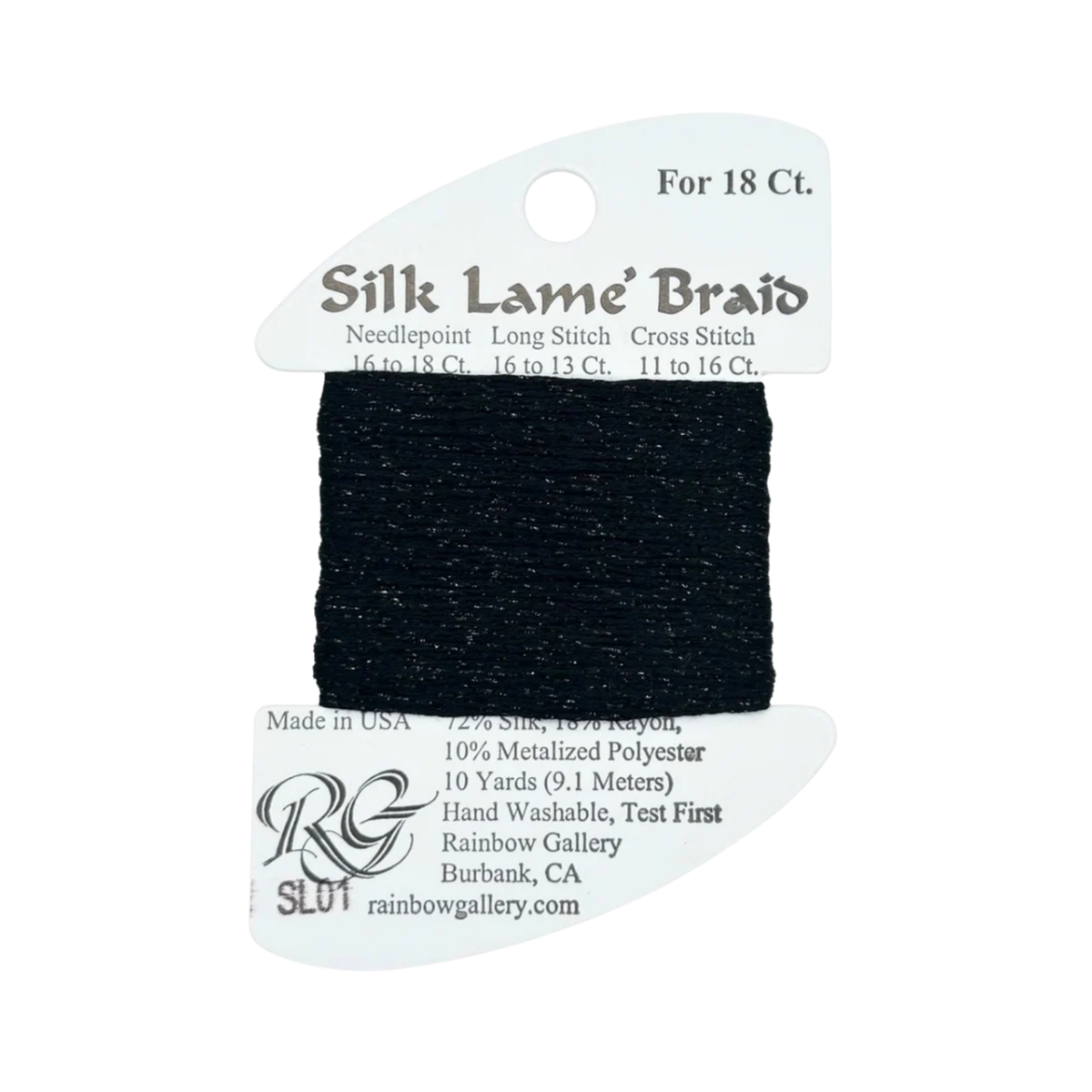 Silk Lame Braid SL01 Black